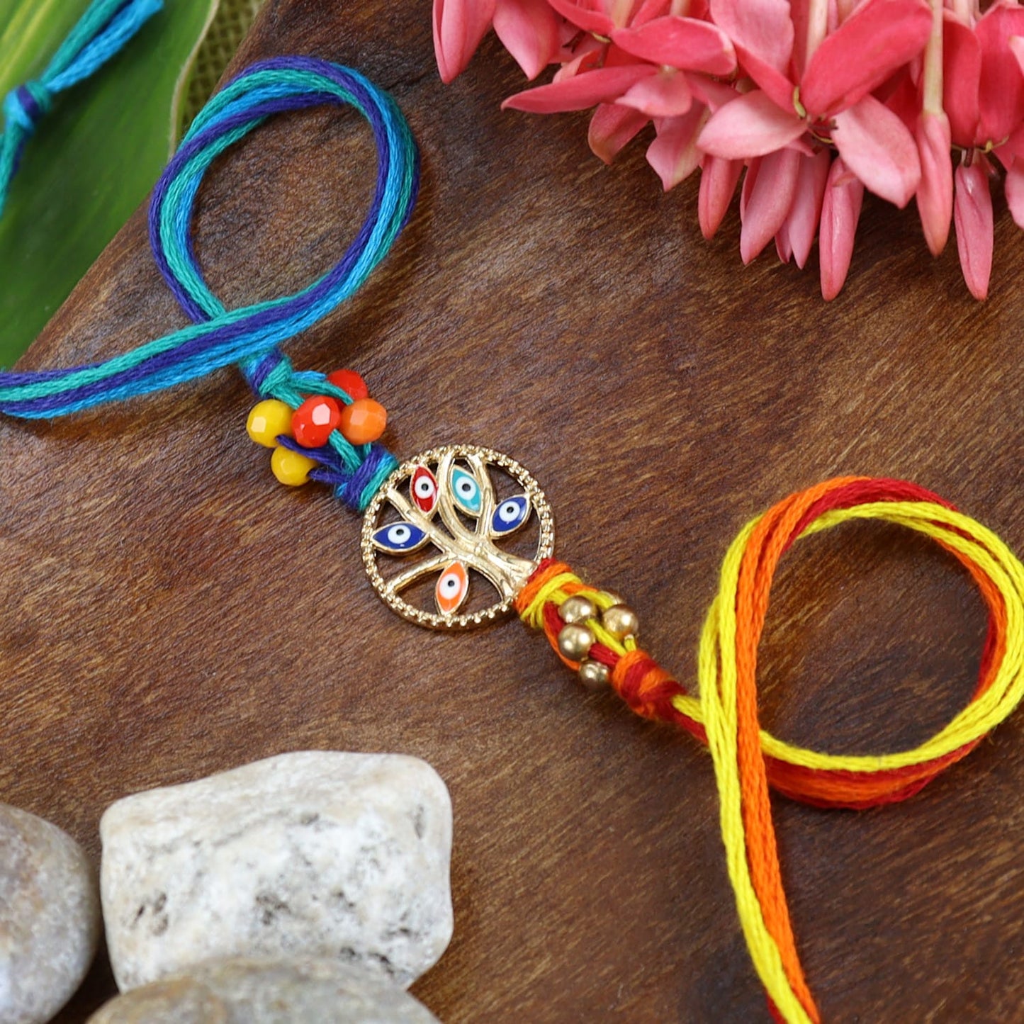 Evil Eye Petals Rakhi