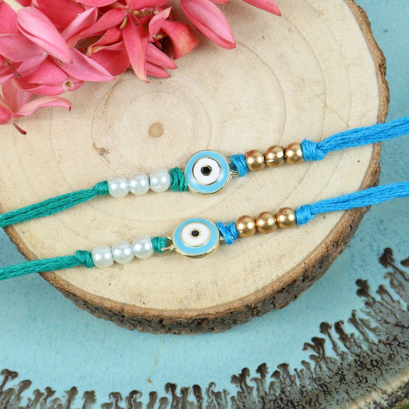 Evil Eye Beaded Set of 2 Rakhis