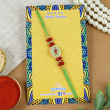 Load image into Gallery viewer, Meena Kundan Stone Rakhi
