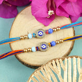 Diamond Studded Evil Eye Rakhis [Set of 2]