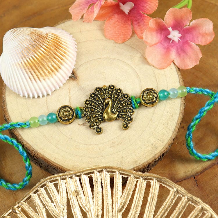 Peacock Charm Rakhi