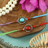 Beaded Agate Stone Rakhis [Set of 2]