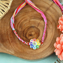 Load image into Gallery viewer, Evil Eye Charm Rakhi – Designer Rakhi by Asthetika for Raksha Bandhan
