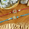 Set of 2 Kundan Stone Rakhis – Designer Rakhi by Asthetika for Raksha Bandhan