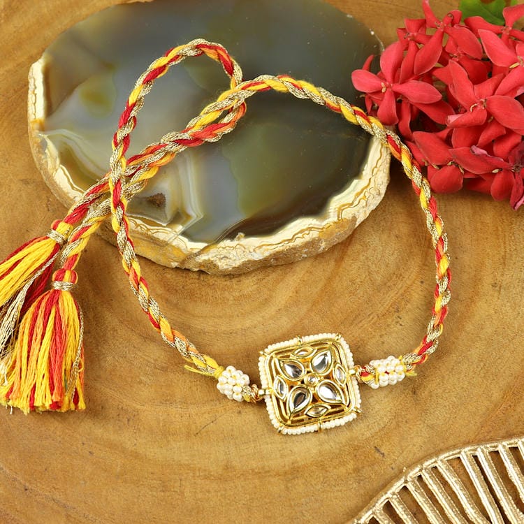 Kundan Thread Rakhi Raksha Bandhan Rakhi by Asthetika