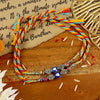 Evil Eye Oxidised Bead Rakhi, laid flat