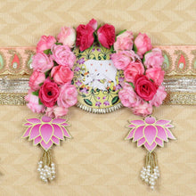Load image into Gallery viewer, Hanging Lotus Floral Toran for Doorway  Pink
