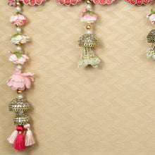Load image into Gallery viewer, Floral Lace Toran for Doorway  Pink
