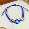 Woven Evil Eye charm smart bracelet, laid flat