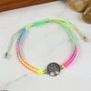 Tree of Life charm beaded smart bracelet, laid flat
