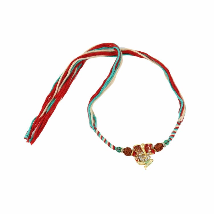 Set of 2 Ganesha Rudraksha Rakhis