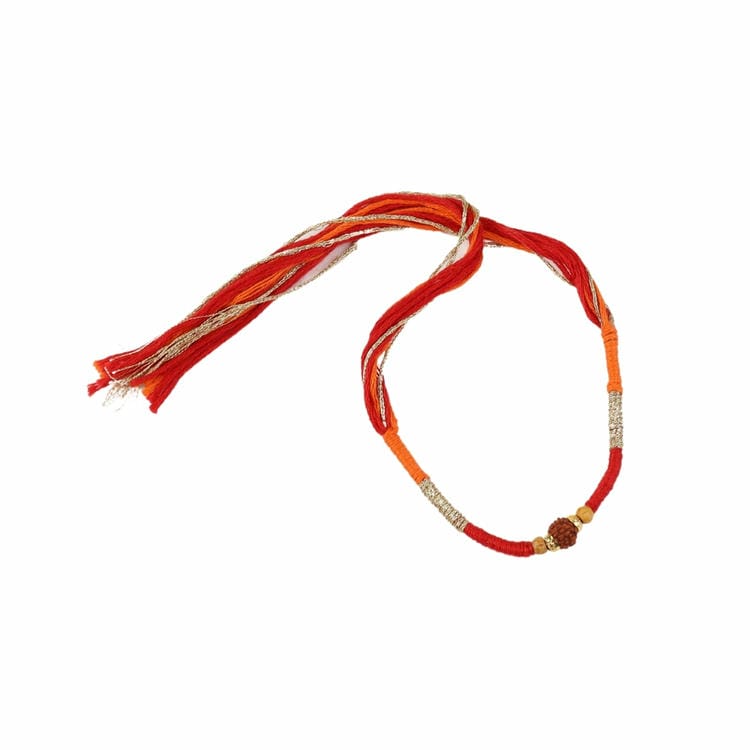 Set of 4 Rudraksha Traditional Fancy Thread Rakhis