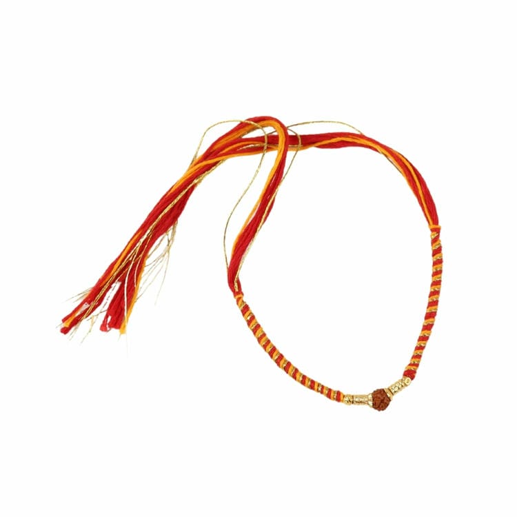 Set of 4 Rudraksha Traditional Fancy Thread Rakhis