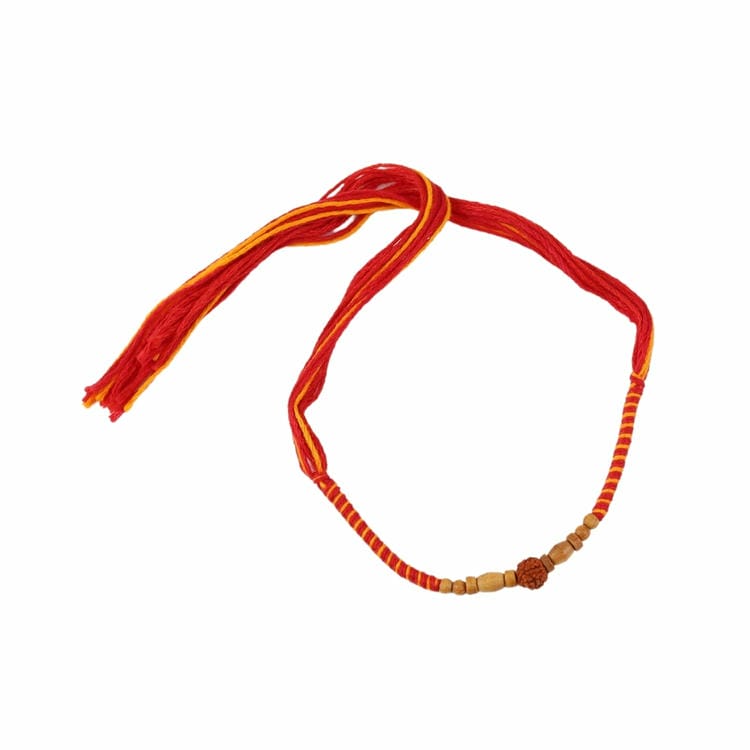 Set of 4 Rudraksha Traditional Fancy Thread Rakhis