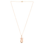 Golden crystal necklace worn, shown with matching drop earrings