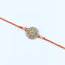 Load image into Gallery viewer, Zardosi Embroidered Butti Classic Rakhi with Fancy Tassels
