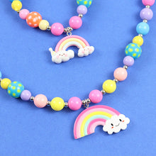 Load image into Gallery viewer, Rainbow Charm Necklace Bracelet Set
