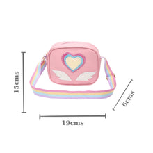 Load image into Gallery viewer, Glitter Heart Sling Bag - Pink
