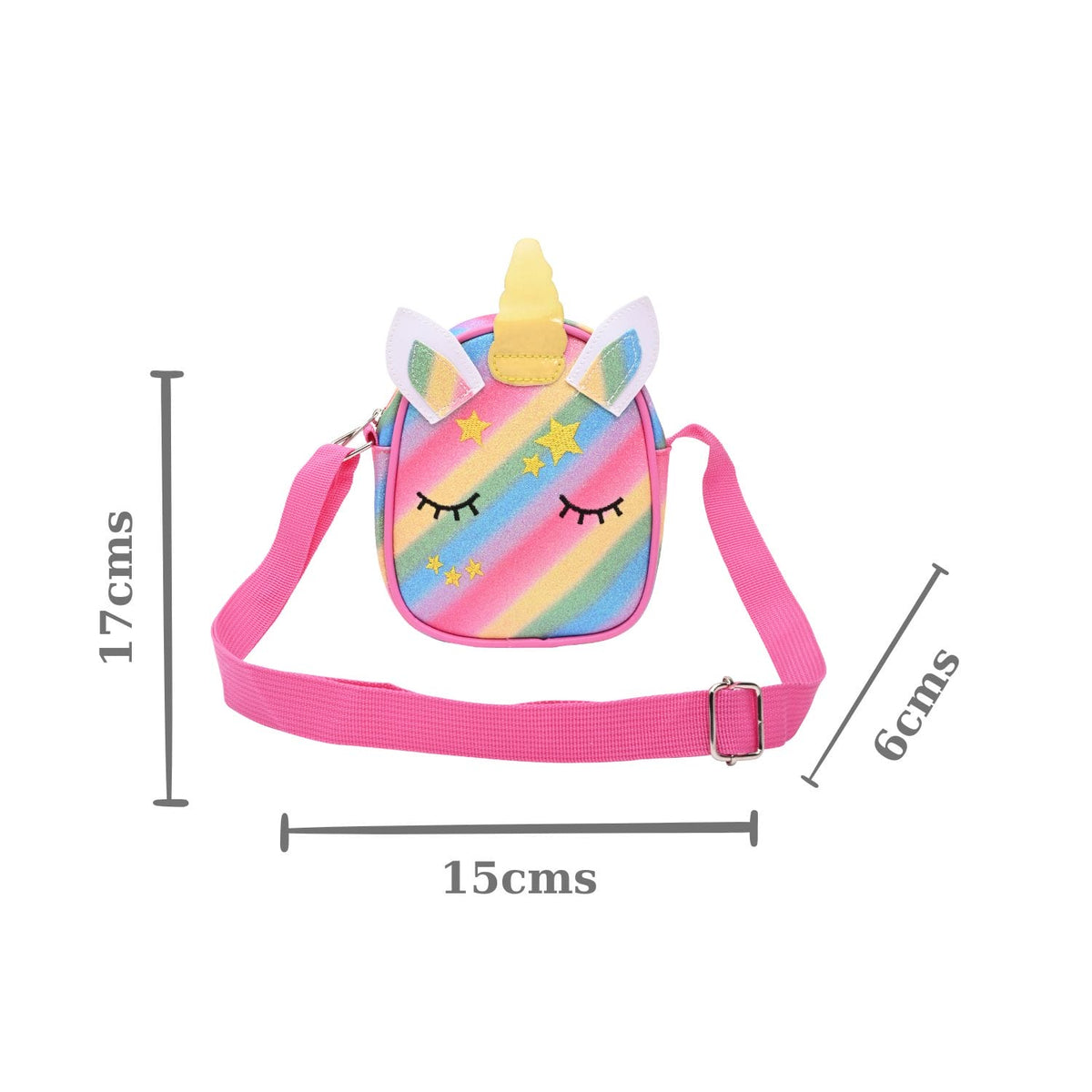Unicorn Glitter Sling Bag - Pink