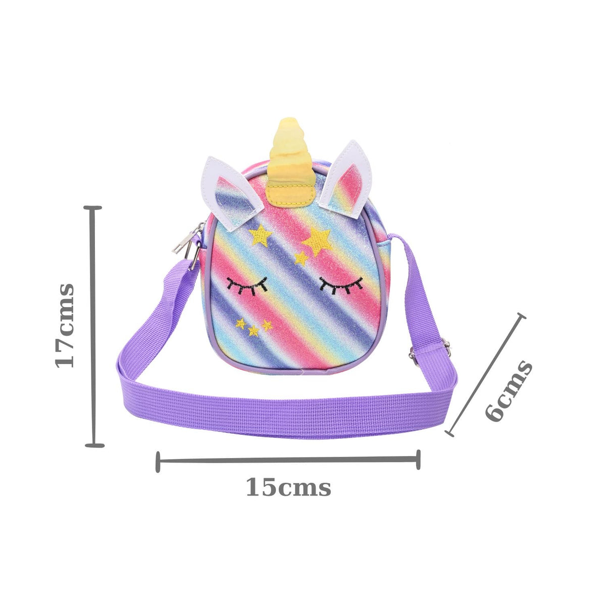 Unicorn Glitter Sling Bag - Purple
