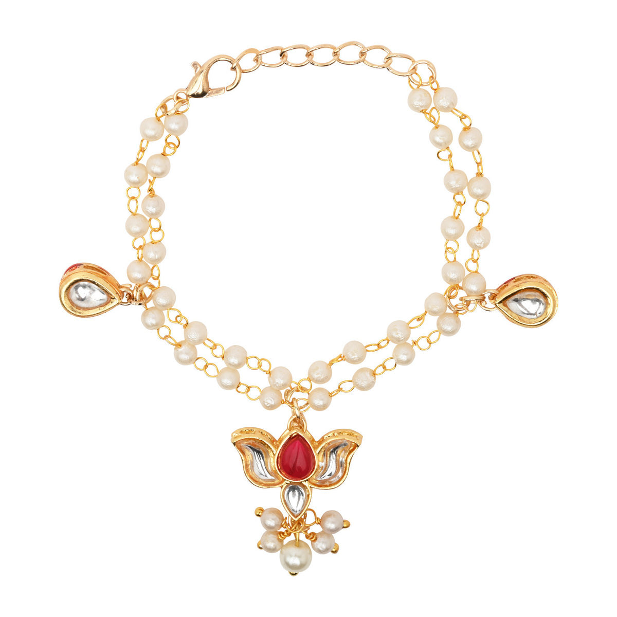 Kundan Lotus Jewellery Set for Girls