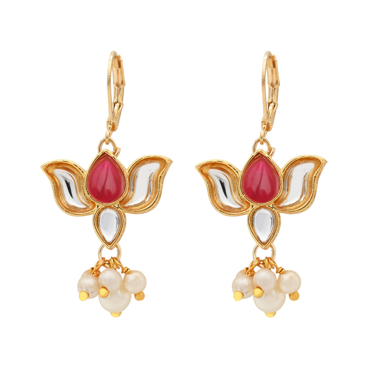 Kundan Lotus Jewellery Set for Girls
