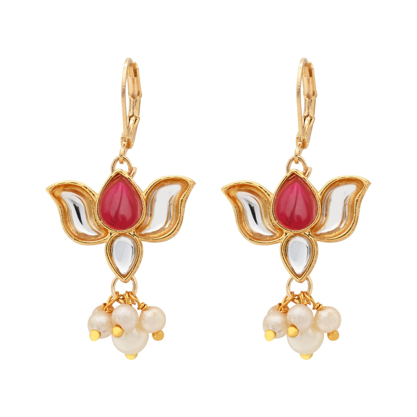 Kundan Lotus Jewellery Set for Girls