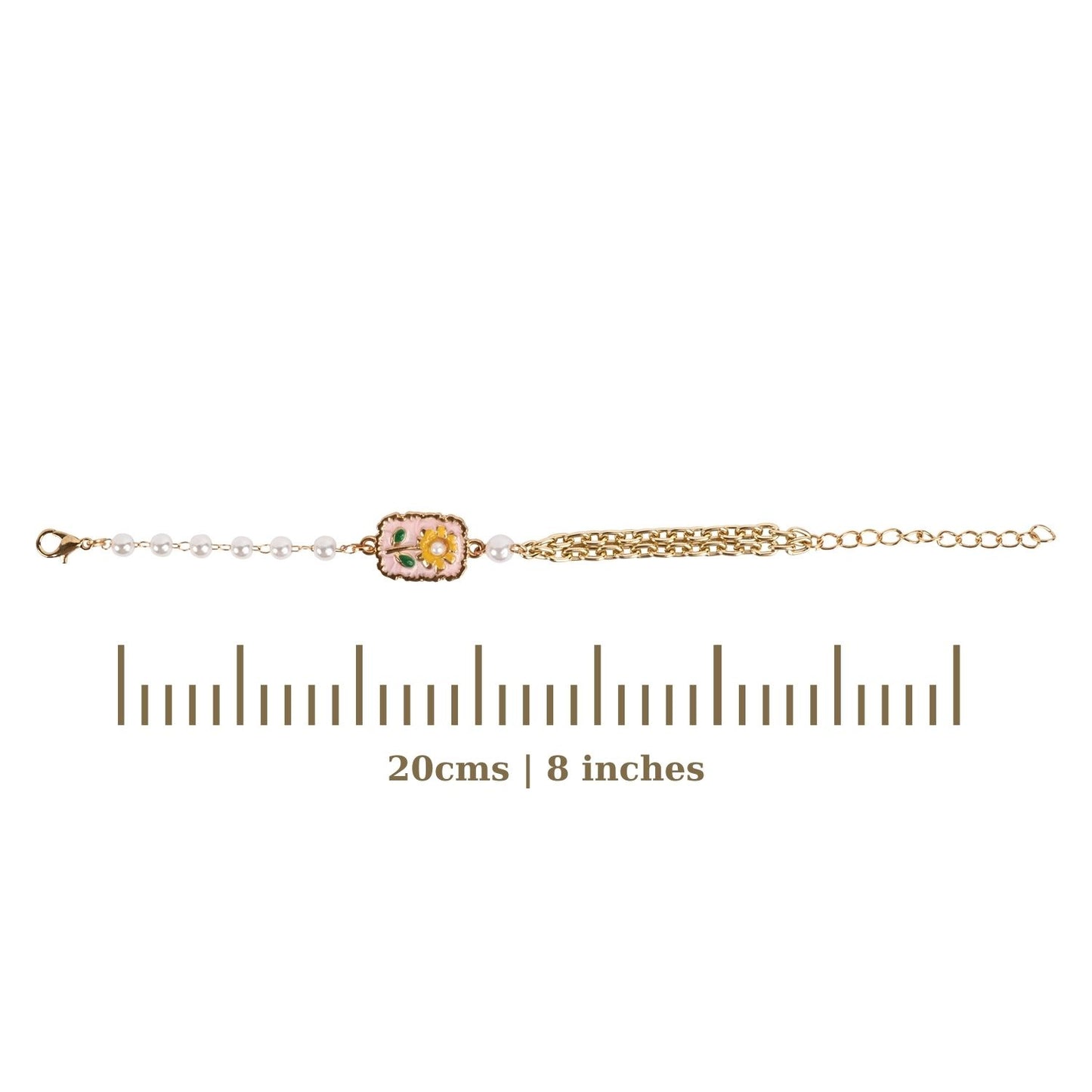 Floral Charm Girls Bracelet Rakhi