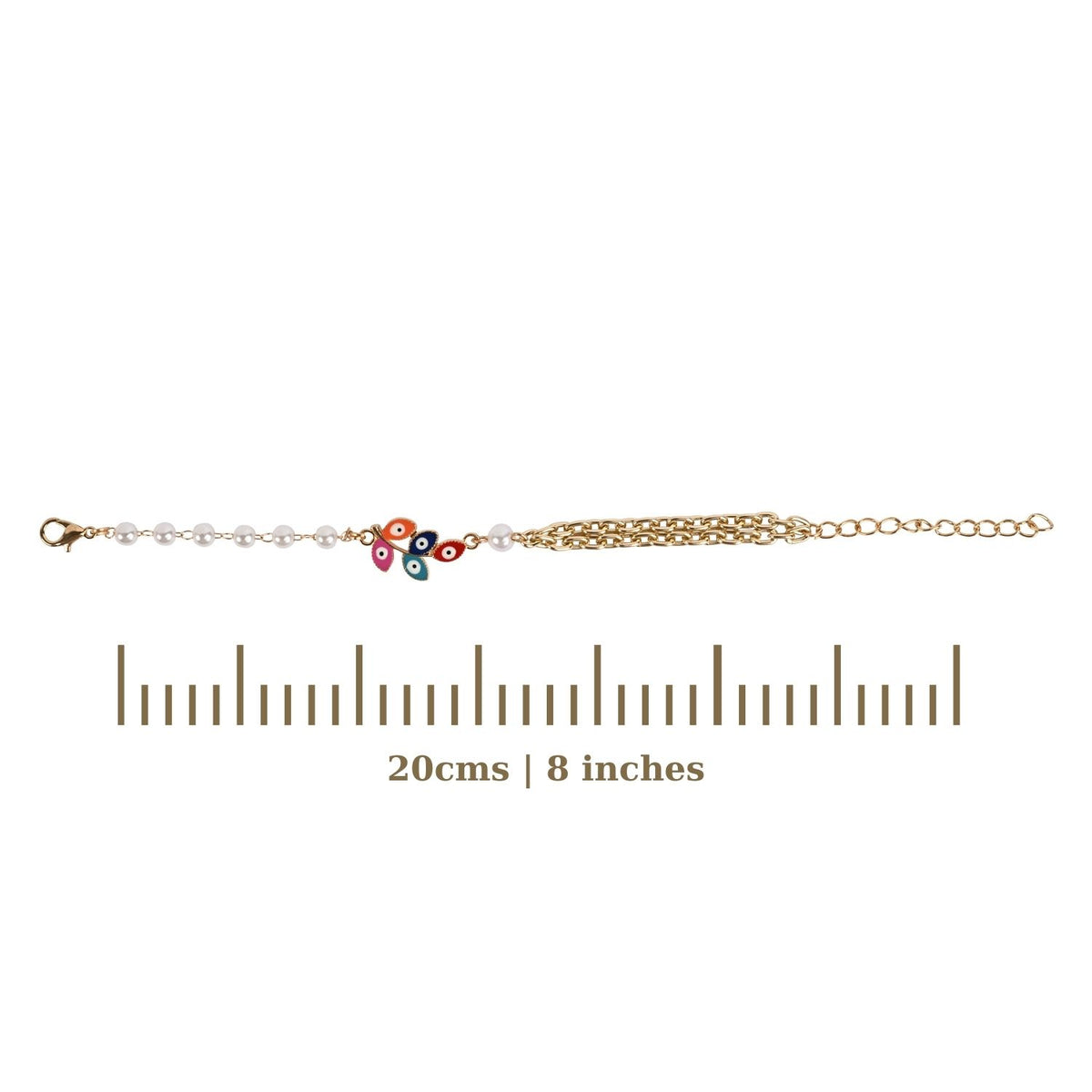 Evil Eye Floral Bracelet Rakhi for Girls