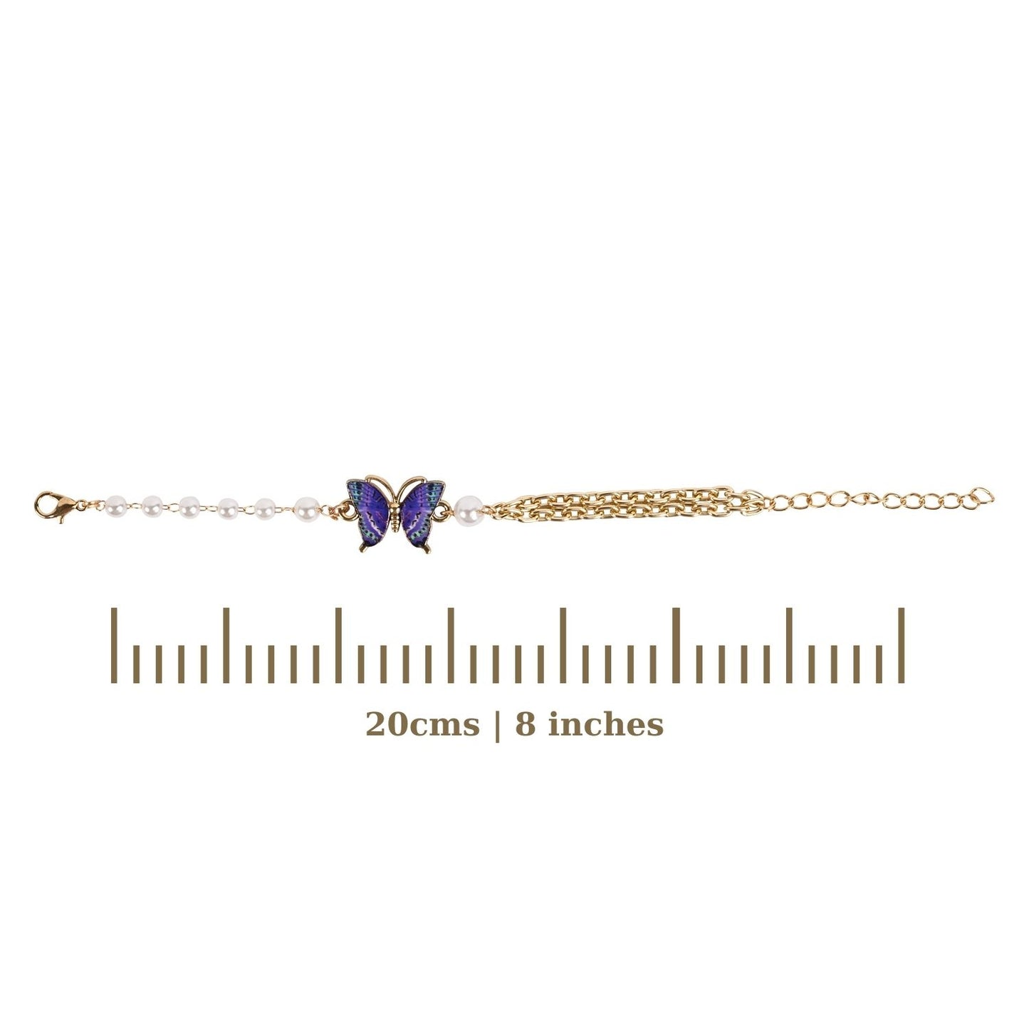 Butterfly Charm Girls Bracelet Rakhi