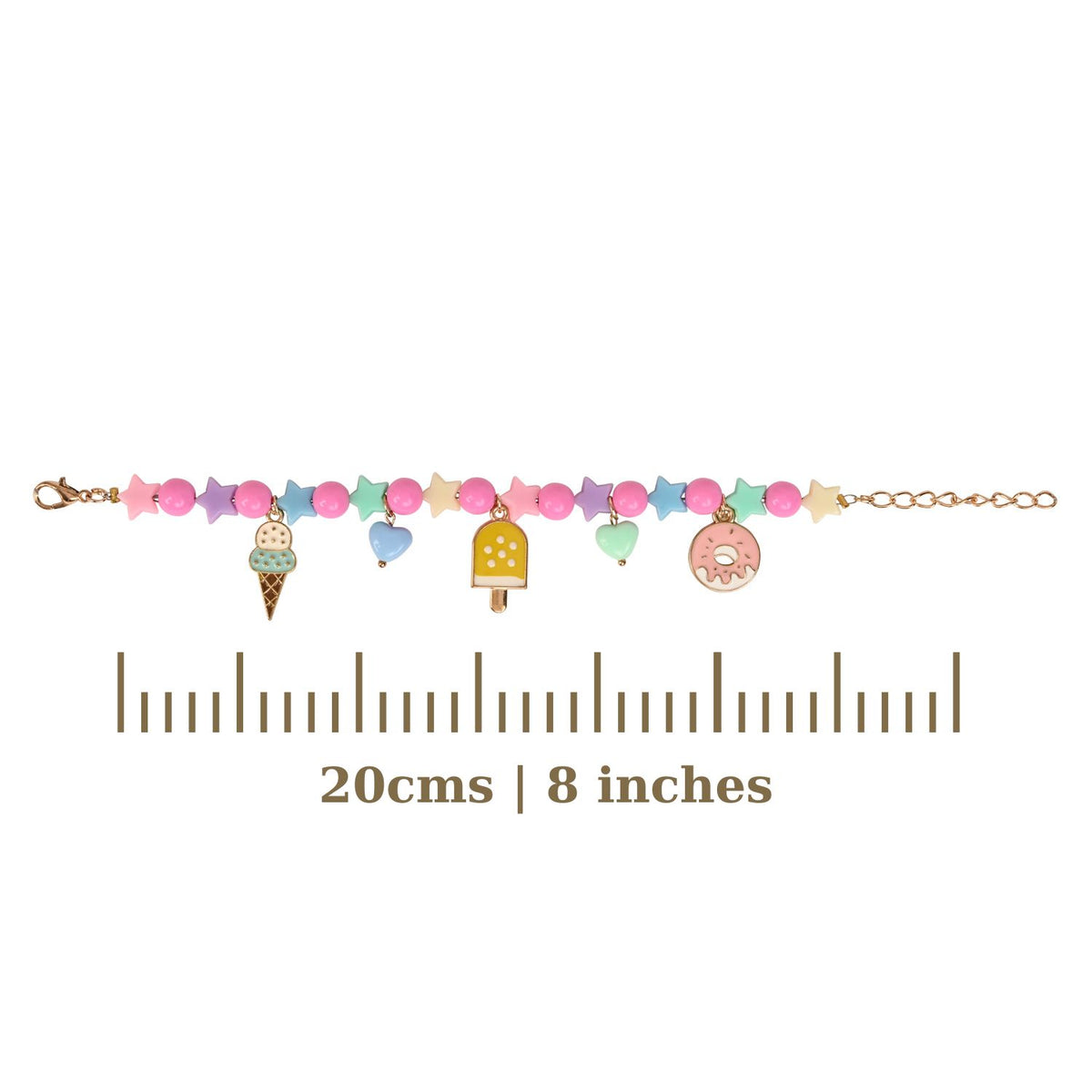 Multi-Charm Beaded Girls Bracelet Rakhi