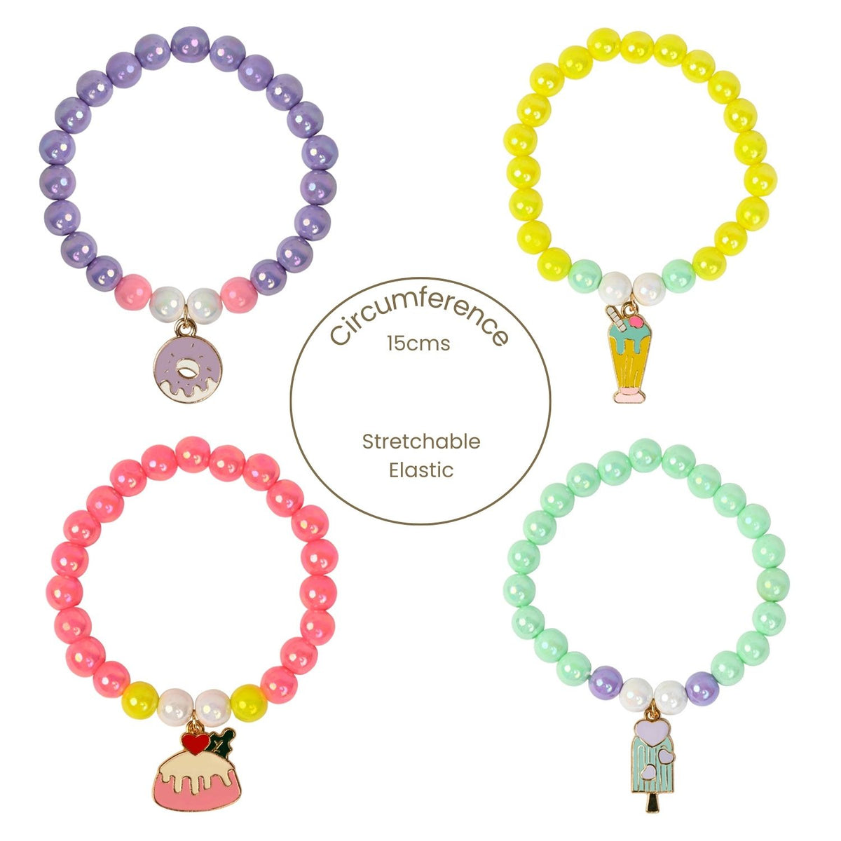 Ice-Cream Donut Kids Bracelet Set of 4