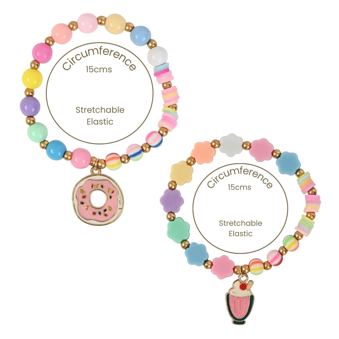 Ice-Cream Donut Kids Bracelet Set of 2