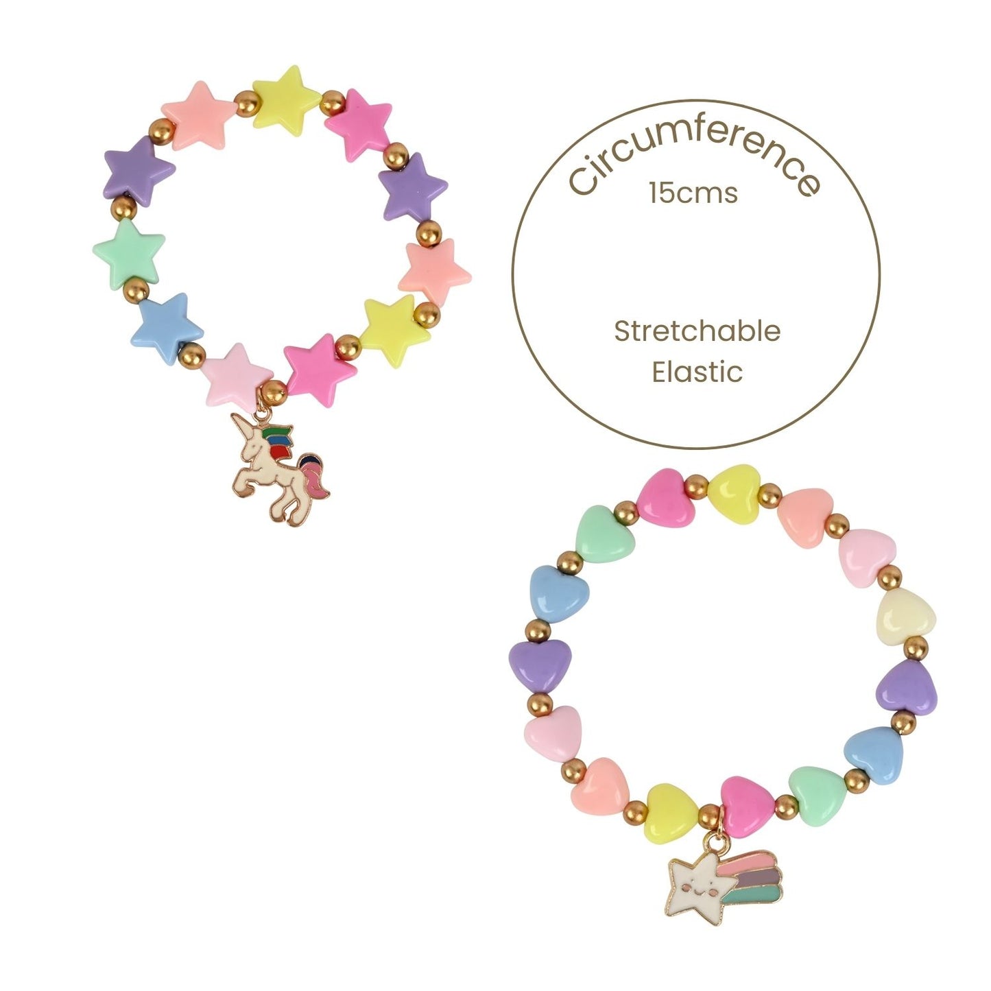 Unicorn Rainbow Kids Bracelet Set of 2