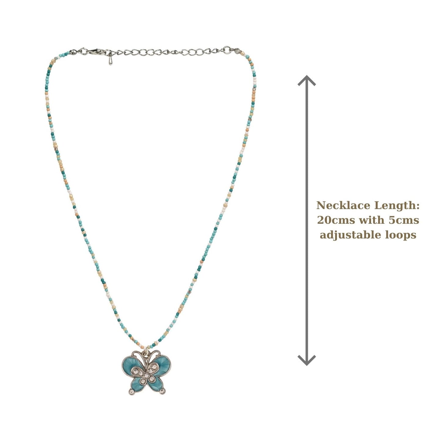 Butterfly Charm Kids Necklace Set of 2