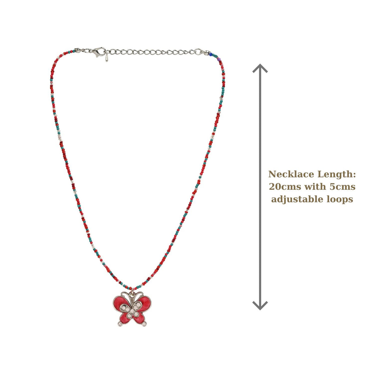 Butterfly Charm Kids Necklace Set of 2