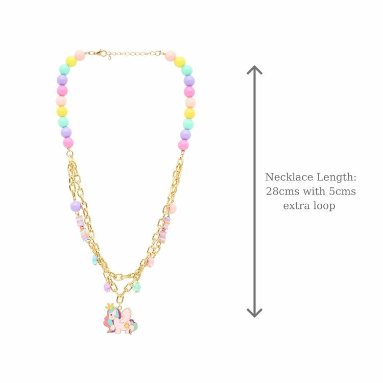Unicorn Charm Layered Chain Necklace