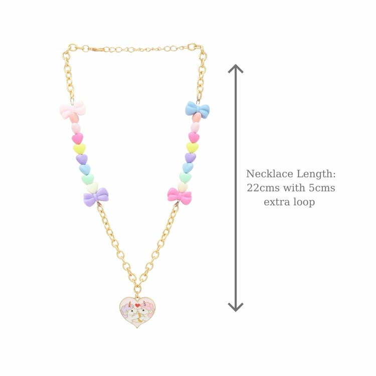 Unicorn Heart Charm Chain Necklace