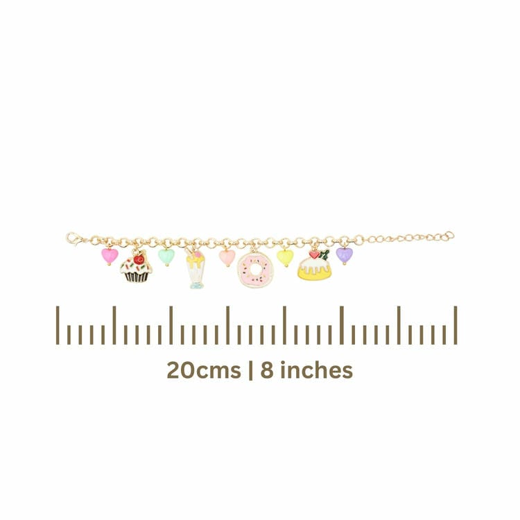 Donut Ice-Cream Multi-Charm Chain Bracelet