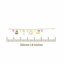 Load image into Gallery viewer, Donut Ice-Cream Multi-Charm Chain Bracelet
