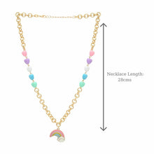 Load image into Gallery viewer, Unicorn Rainbow Charm Necklace Jewellery Set
