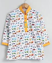 Load image into Gallery viewer, Yellow Transport Kurta Pyjama Set for Boys
