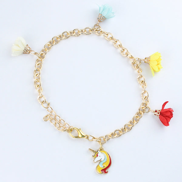 Unicorn Chain Bracelet & Earrings Set