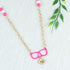 Pink Glasses Charm Chain Necklace for Girls