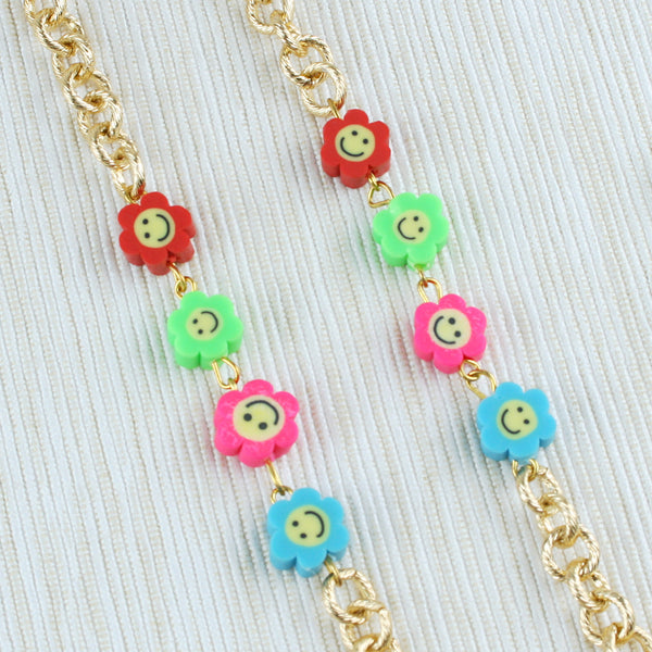 Smiley Beads Colourful Mask Chain for Girls