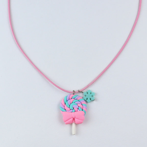 Popsicle Blue & Pink Charm Necklace For Girls