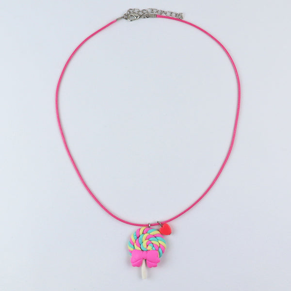 Popsicle Pink Charm Necklace for Girls