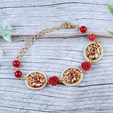 Load image into Gallery viewer, ac22-118-kundan-stone-bracelet-red
