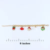Christmas Santa Claus Chain Bracelet - Red & Green