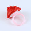 Rose Charm Finger Ring - Red